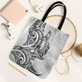 New Zealand Hammerhead Shark Tote Bag Maori Haehae Mangopare White - Aussie Hoodie