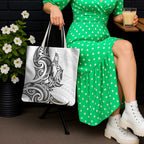New Zealand Hammerhead Shark Tote Bag Maori Haehae Mangopare White - Aussie Hoodie