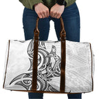 New Zealand Hammerhead Shark Travel Bag Maori Haehae Mangopare White - Aussie Hoodie