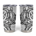 New Zealand Hammerhead Shark Tumbler Cup Maori Haehae Mangopare White - Aussie Hoodie