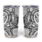 New Zealand Hammerhead Shark Tumbler Cup Maori Haehae Mangopare White - Aussie Hoodie