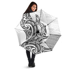 New Zealand Hammerhead Shark Umbrella Maori Haehae Mangopare White - Aussie Hoodie
