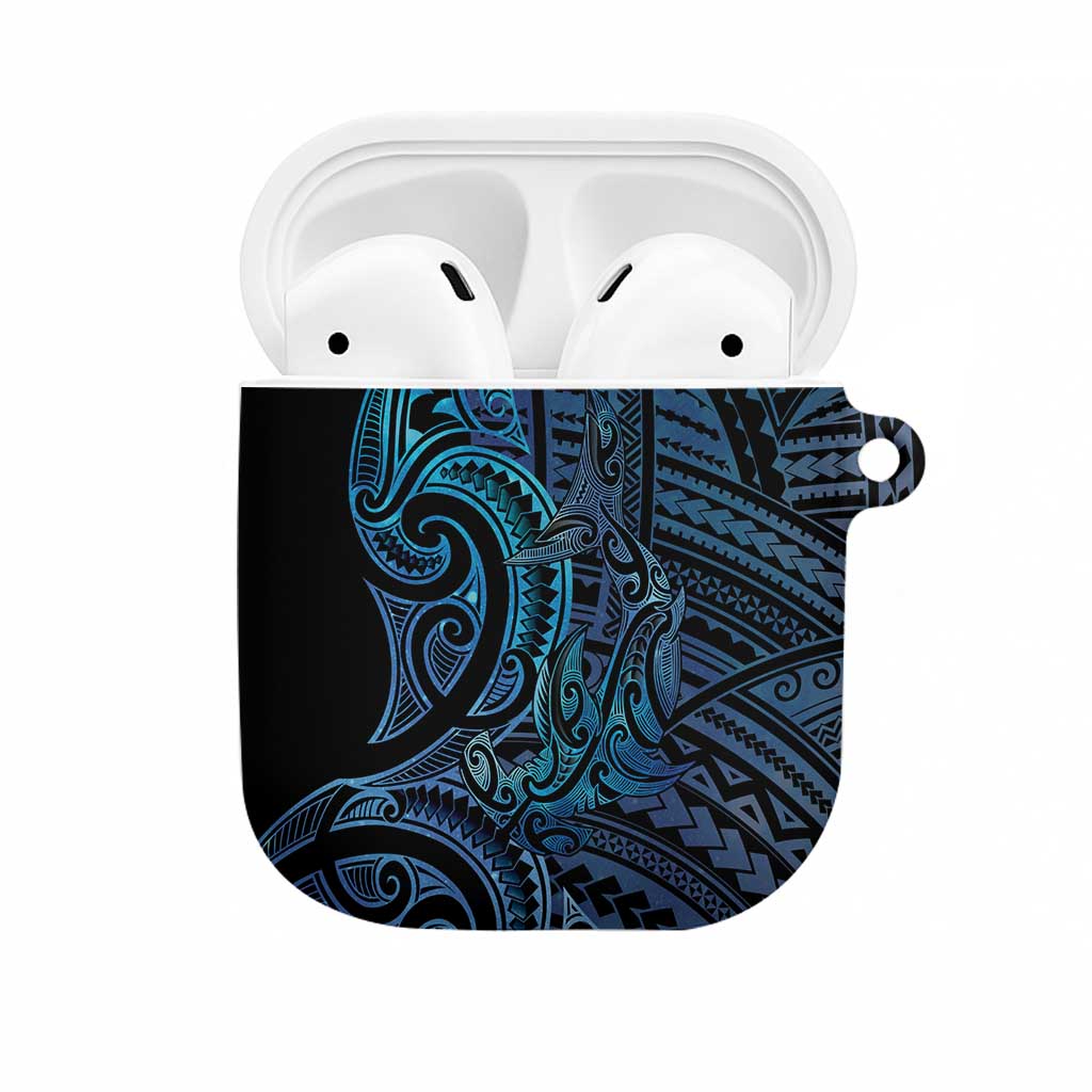 New Zealand Hammerhead Shark AirPods Case Maori Haehae Mangopare Galaxy - Aussie Hoodie