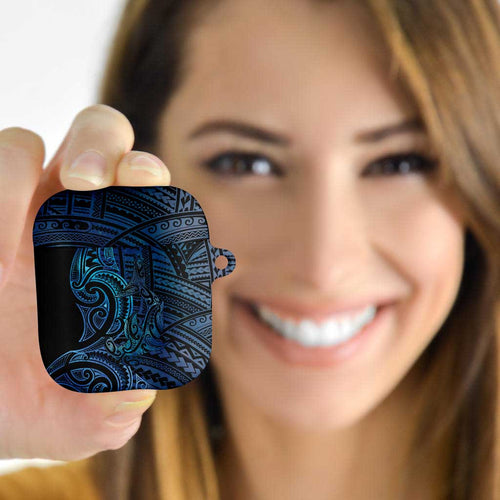 New Zealand Hammerhead Shark AirPods Case Maori Haehae Mangopare Galaxy - Aussie Hoodie
