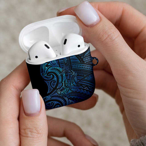 New Zealand Hammerhead Shark AirPods Case Maori Haehae Mangopare Galaxy - Aussie Hoodie