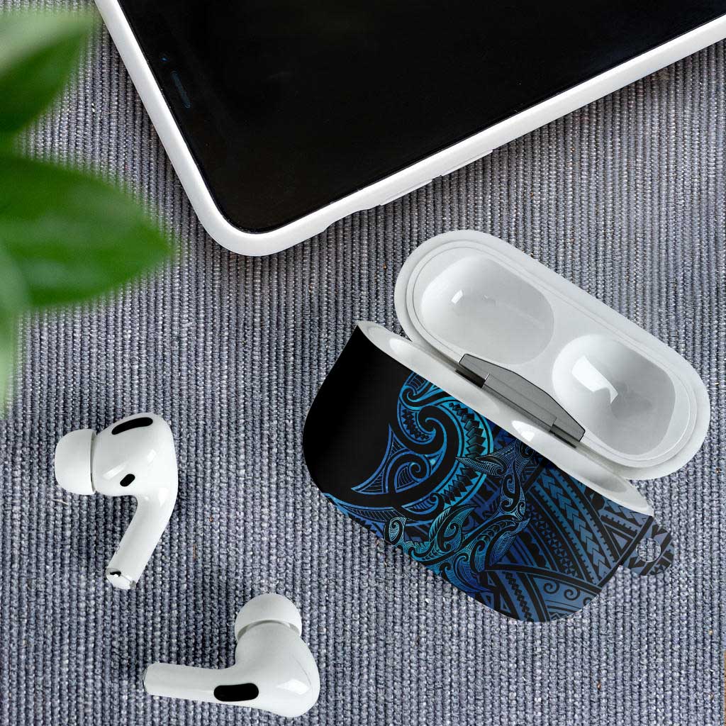 New Zealand Hammerhead Shark AirPods Case Maori Haehae Mangopare Galaxy - Aussie Hoodie