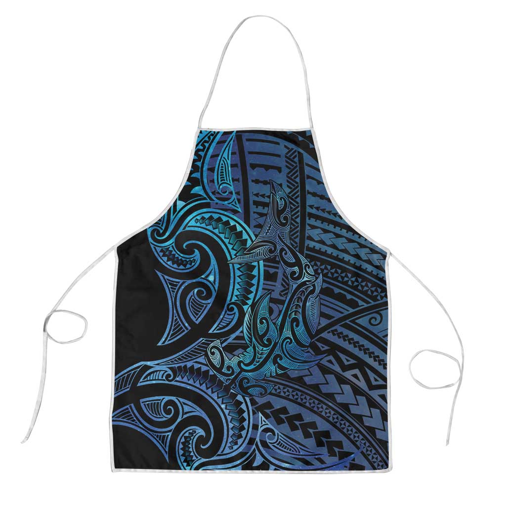 New Zealand Hammerhead Shark Apron Maori Haehae Mangopare Galaxy - Aussie Hoodie