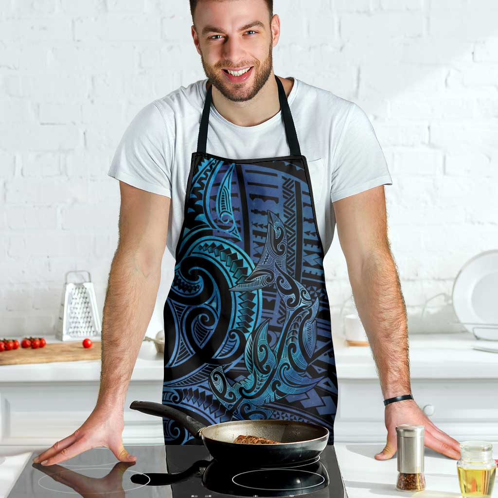 New Zealand Hammerhead Shark Apron Maori Haehae Mangopare Galaxy - Aussie Hoodie