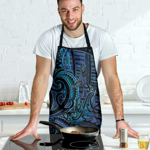 New Zealand Hammerhead Shark Apron Maori Haehae Mangopare Galaxy - Aussie Hoodie