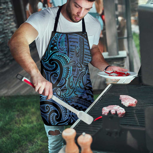 New Zealand Hammerhead Shark Apron Maori Haehae Mangopare Galaxy - Aussie Hoodie