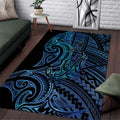 New Zealand Hammerhead Shark Area Rug Maori Haehae Mangopare Galaxy - Aussie Hoodie
