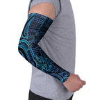 New Zealand Hammerhead Shark Arm Sleeves Maori Haehae Mangopare Galaxy - Aussie Hoodie
