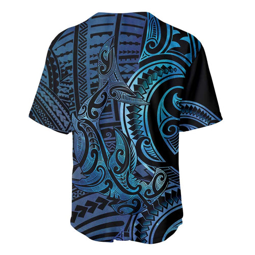 New Zealand Hammerhead Shark Baseball Jersey Maori Haehae Mangopare Galaxy - Aussie Hoodie