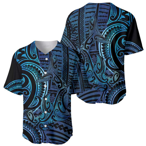 New Zealand Hammerhead Shark Baseball Jersey Maori Haehae Mangopare Galaxy - Aussie Hoodie
