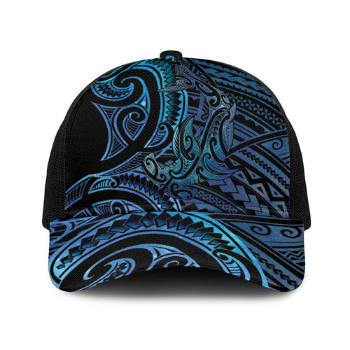 New Zealand Hammerhead Shark Baseball Net Cap Maori Haehae Mangopare Galaxy - Aussie Hoodie
