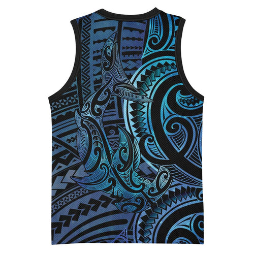 New Zealand Hammerhead Shark Basketball Jersey Maori Haehae Mangopare Galaxy - Aussie Hoodie