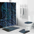 New Zealand Hammerhead Shark Bathroom Set Maori Haehae Mangopare Galaxy - Aussie Hoodie
