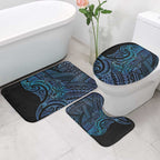 New Zealand Hammerhead Shark Bathroom Set Maori Haehae Mangopare Galaxy - Aussie Hoodie