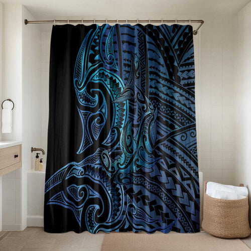 New Zealand Hammerhead Shark Bathroom Set Maori Haehae Mangopare Galaxy - Aussie Hoodie