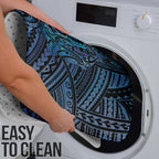 New Zealand Hammerhead Shark Bathroom Set Maori Haehae Mangopare Galaxy - Aussie Hoodie