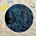New Zealand Hammerhead Shark Beach Blanket Maori Haehae Mangopare Galaxy - Aussie Hoodie