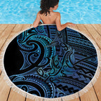 New Zealand Hammerhead Shark Beach Blanket Maori Haehae Mangopare Galaxy - Aussie Hoodie