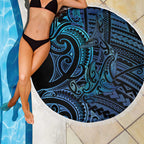 New Zealand Hammerhead Shark Beach Blanket Maori Haehae Mangopare Galaxy - Aussie Hoodie