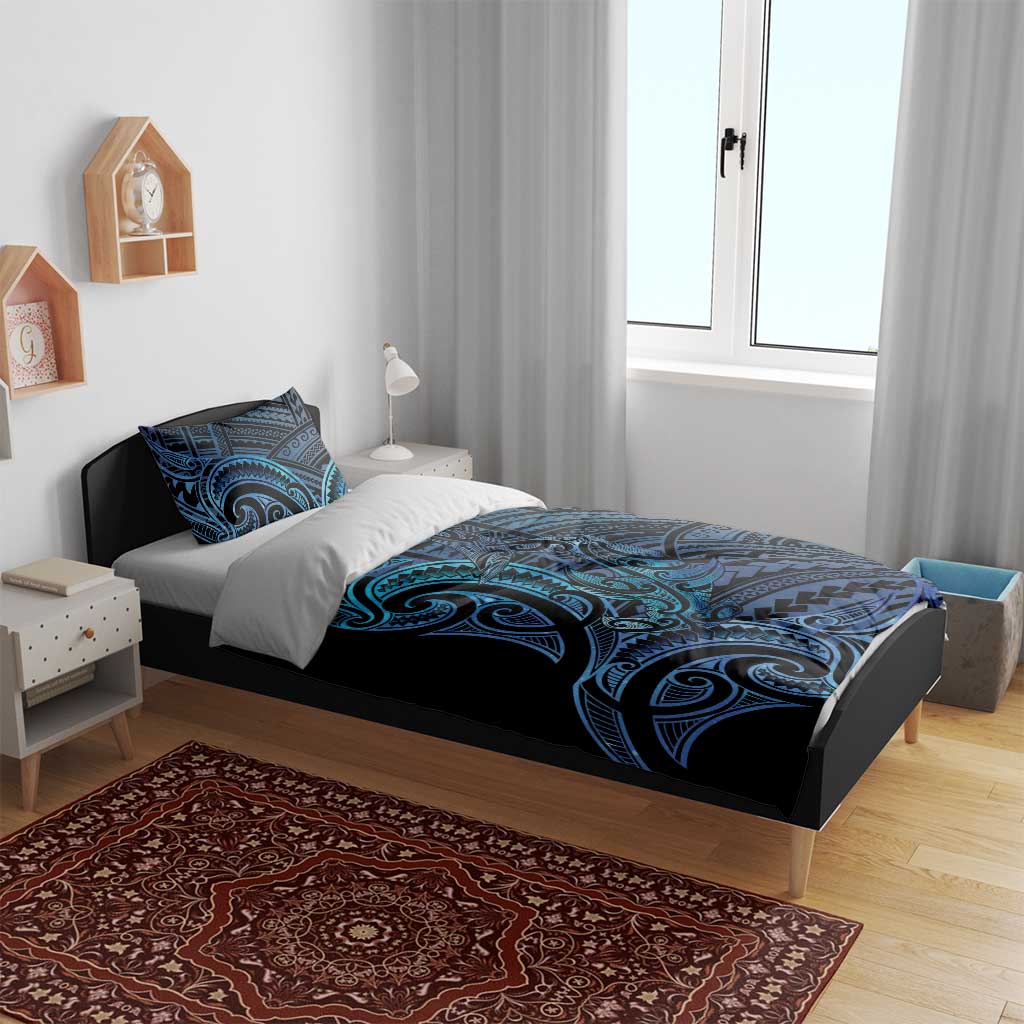 New Zealand Hammerhead Shark Bedding Set Maori Haehae Mangopare Galaxy - Aussie Hoodie