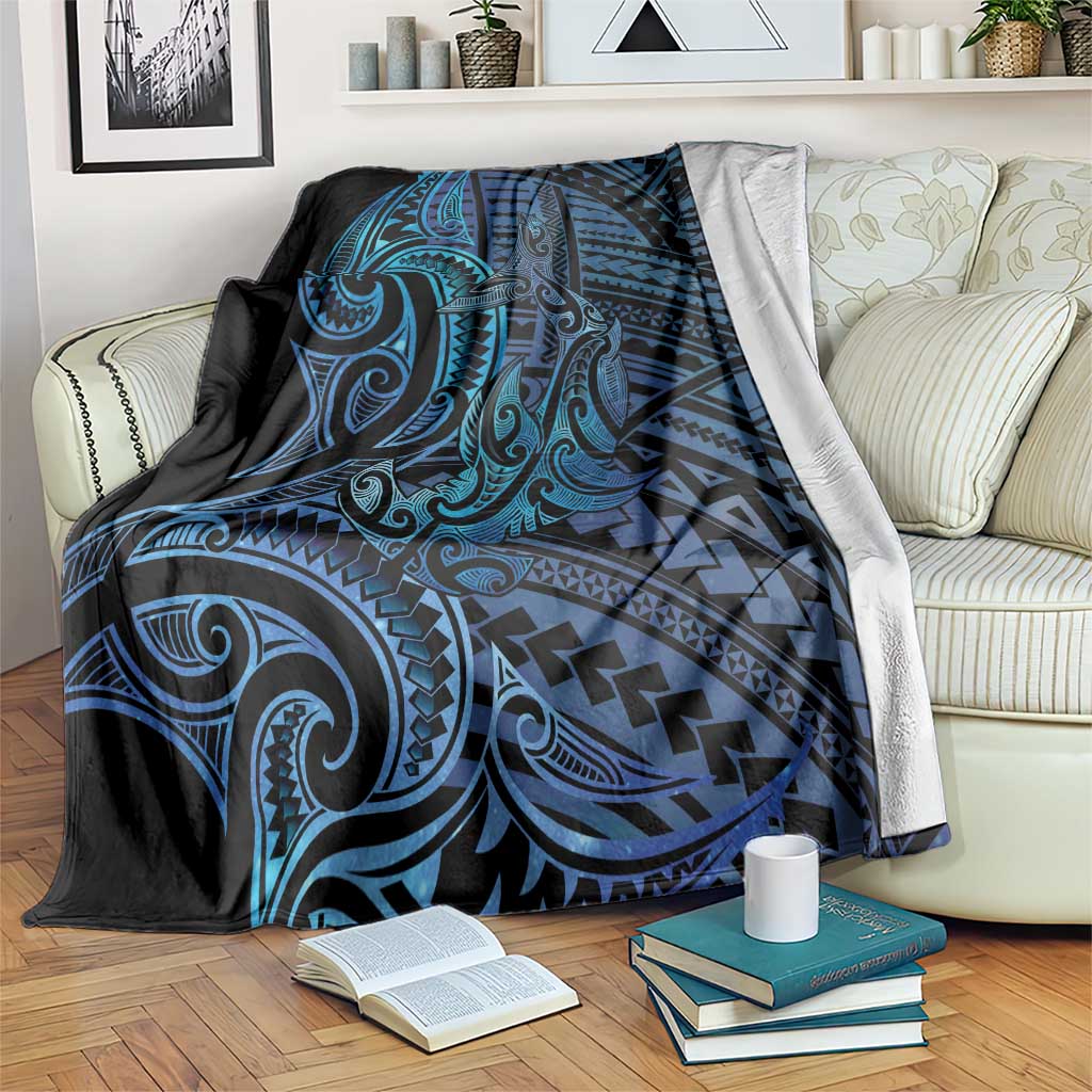 New Zealand Hammerhead Shark Blanket Maori Haehae Mangopare Galaxy - Aussie Hoodie