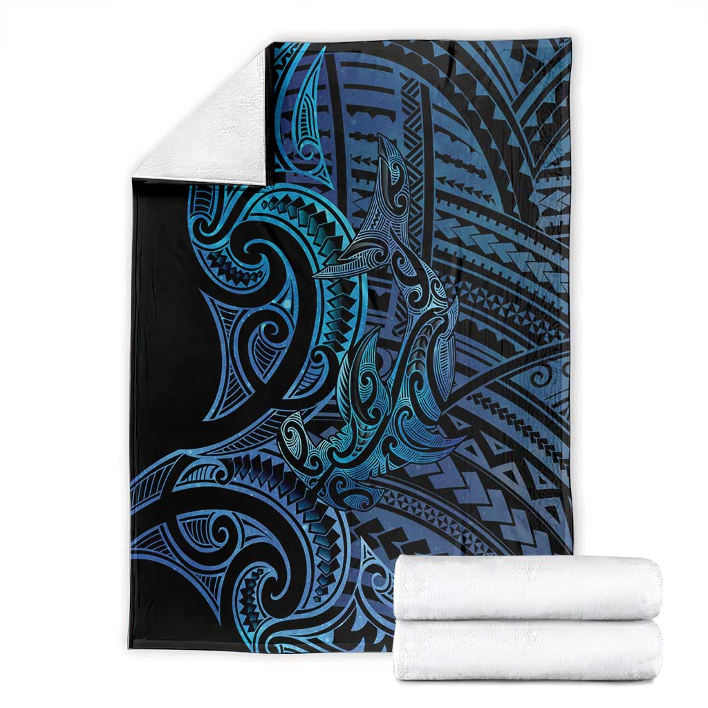 New Zealand Hammerhead Shark Blanket Maori Haehae Mangopare Galaxy - Aussie Hoodie