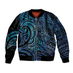 New Zealand Hammerhead Shark Bomber Jacket Maori Haehae Mangopare Galaxy - Aussie Hoodie