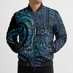 New Zealand Hammerhead Shark Bomber Puffer Jacket Maori Haehae Mangopare Galaxy - Aussie Hoodie