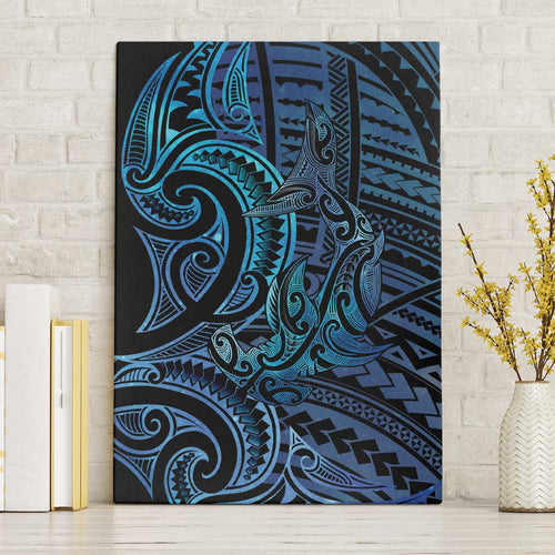 New Zealand Hammerhead Shark Canvas Wall Art Maori Haehae Mangopare Galaxy - Aussie Hoodie