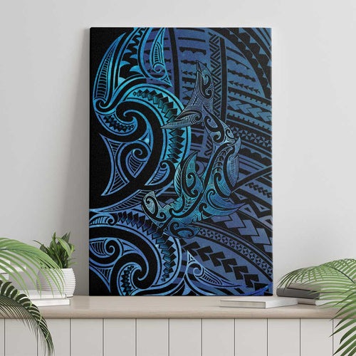 New Zealand Hammerhead Shark Canvas Wall Art Maori Haehae Mangopare Galaxy - Aussie Hoodie