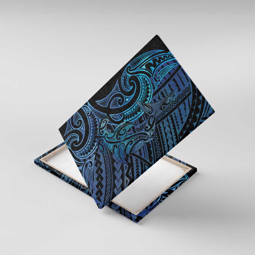 New Zealand Hammerhead Shark Canvas Wall Art Maori Haehae Mangopare Galaxy - Aussie Hoodie