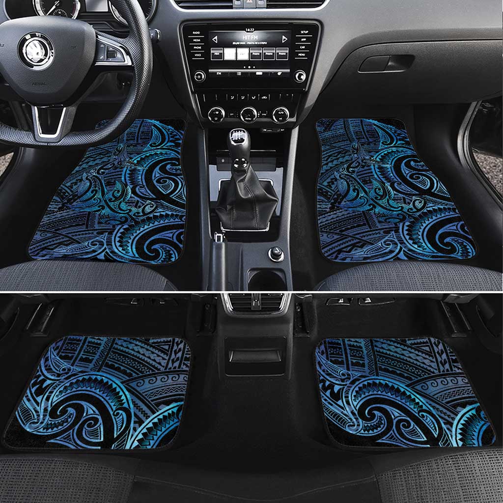 New Zealand Hammerhead Shark Car Mats Maori Haehae Mangopare Galaxy - Aussie Hoodie