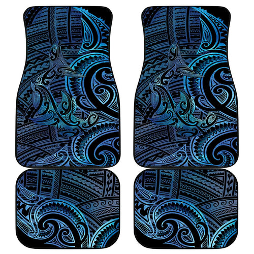 New Zealand Hammerhead Shark Car Mats Maori Haehae Mangopare Galaxy - Aussie Hoodie