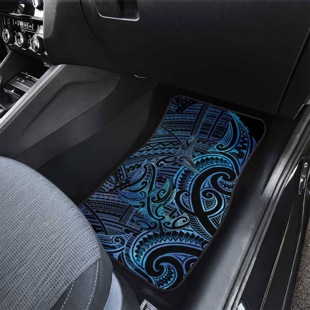 New Zealand Hammerhead Shark Car Mats Maori Haehae Mangopare Galaxy - Aussie Hoodie