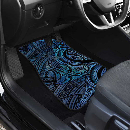 New Zealand Hammerhead Shark Car Mats Maori Haehae Mangopare Galaxy - Aussie Hoodie