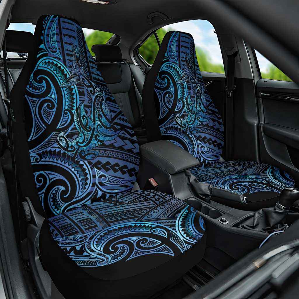 New Zealand Hammerhead Shark Car Seat Cover Maori Haehae Mangopare Galaxy - Aussie Hoodie
