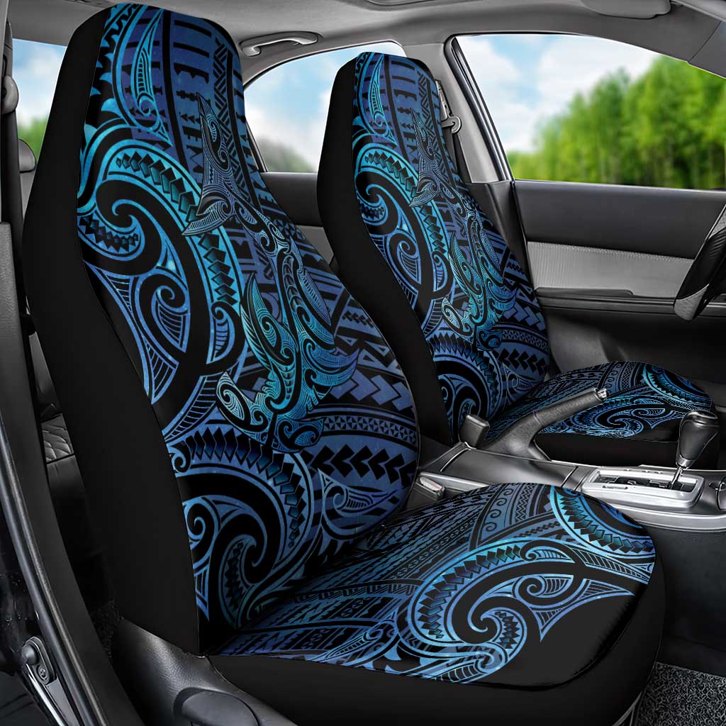 New Zealand Hammerhead Shark Car Seat Cover Maori Haehae Mangopare Galaxy - Aussie Hoodie