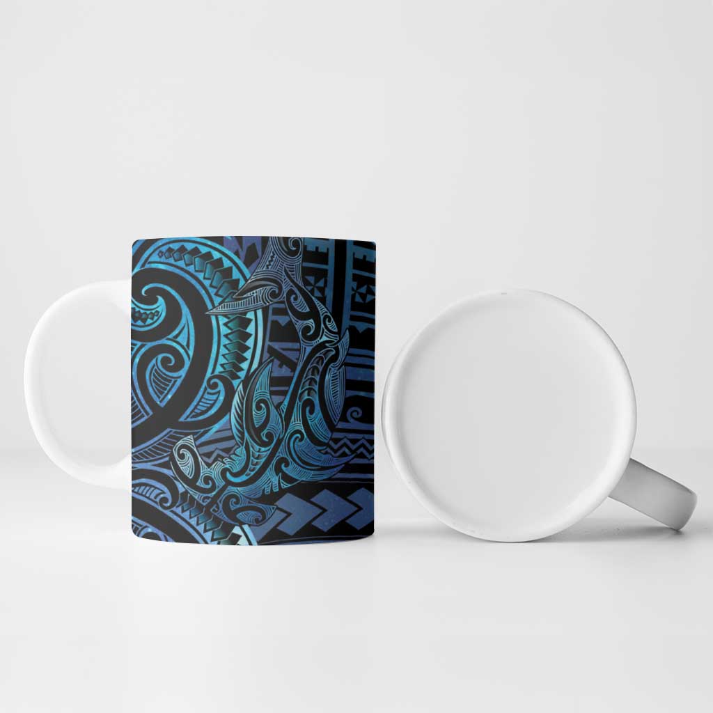New Zealand Hammerhead Shark Ceramic Mug Maori Haehae Mangopare Galaxy - Aussie Hoodie
