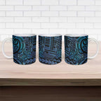 New Zealand Hammerhead Shark Ceramic Mug Maori Haehae Mangopare Galaxy - Aussie Hoodie