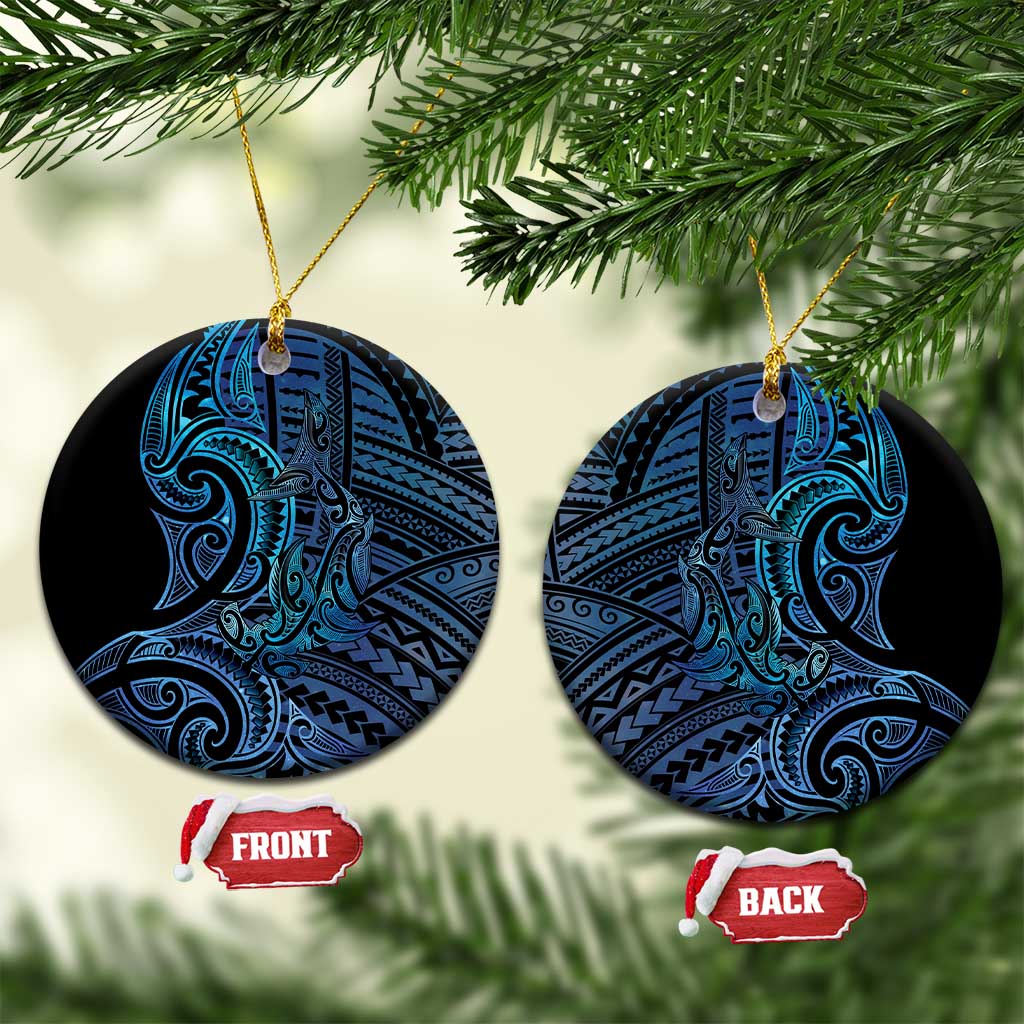 New Zealand Hammerhead Shark Ceramic Ornament Maori Haehae Mangopare Galaxy - Aussie Hoodie