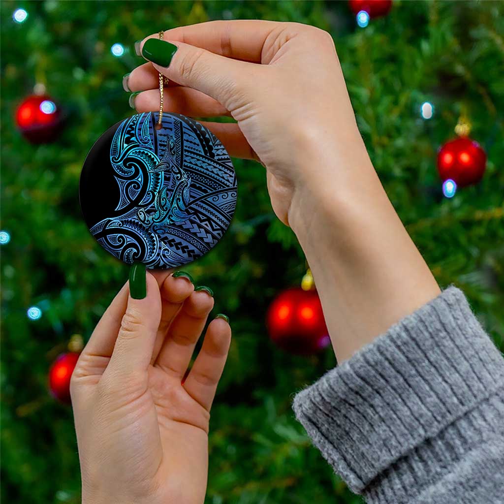 New Zealand Hammerhead Shark Ceramic Ornament Maori Haehae Mangopare Galaxy - Aussie Hoodie