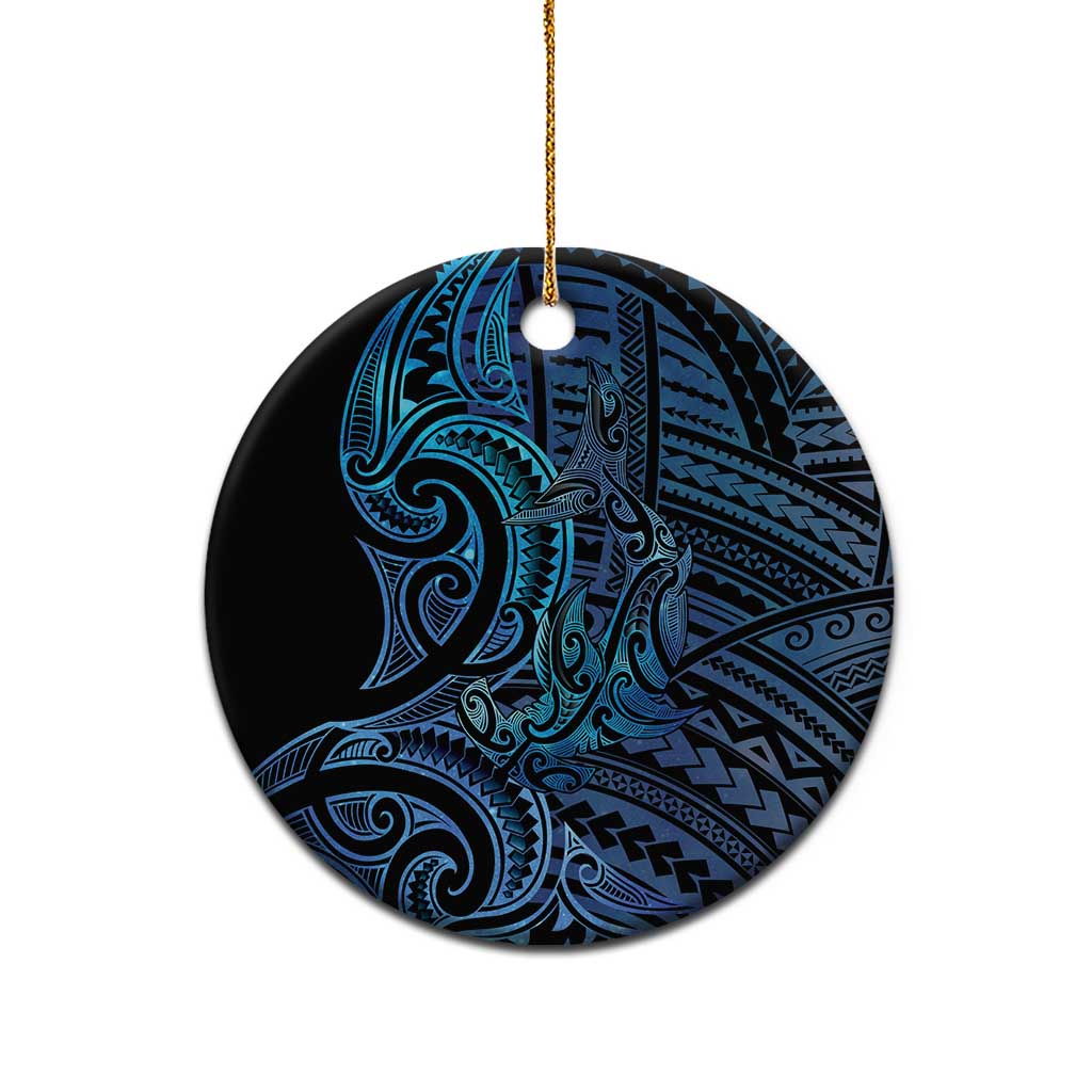 New Zealand Hammerhead Shark Ceramic Ornament Maori Haehae Mangopare Galaxy - Aussie Hoodie