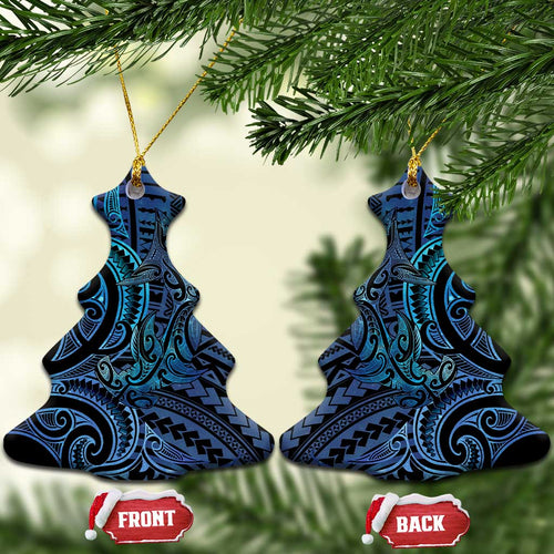 New Zealand Hammerhead Shark Ceramic Ornament Maori Haehae Mangopare Galaxy - Aussie Hoodie