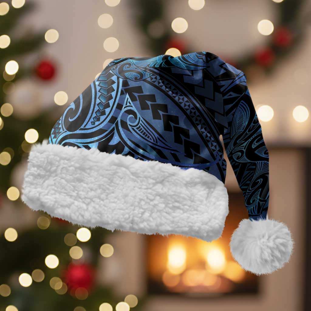 New Zealand Hammerhead Shark Christmas Santa Hat Maori Haehae Mangopare Galaxy - Aussie Hoodie