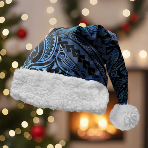 New Zealand Hammerhead Shark Christmas Santa Hat Maori Haehae Mangopare Galaxy - Aussie Hoodie