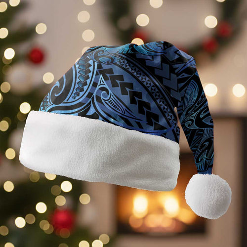 New Zealand Hammerhead Shark Christmas Santa Hat Maori Haehae Mangopare Galaxy - Aussie Hoodie